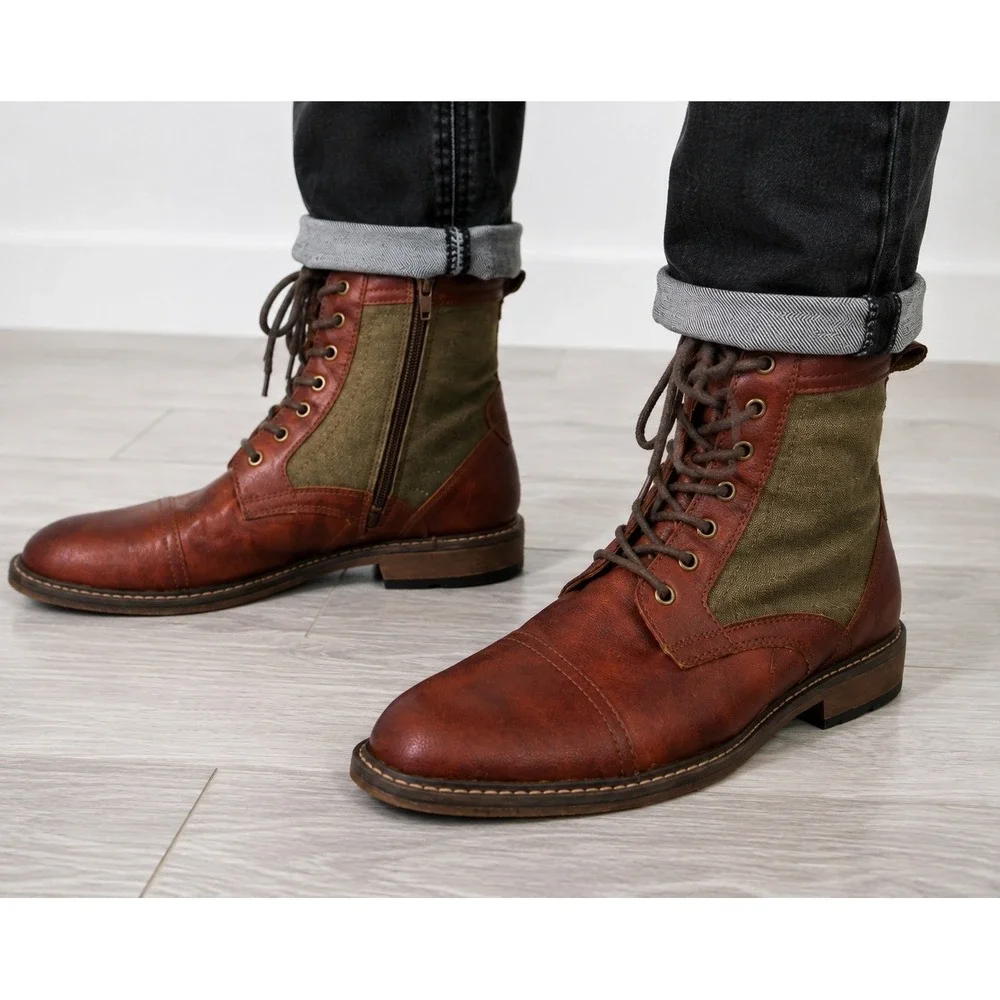 Steve Madden Boot Brown Bunsin Faux Mens Size 9
